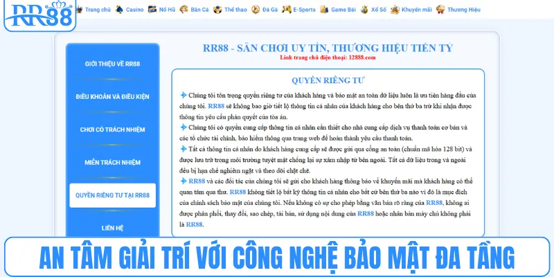 An tâm giải trí với công nghệ bảo mật đa tầng