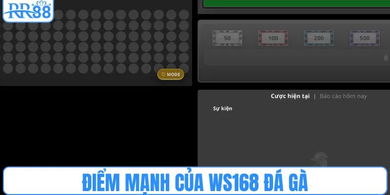 Điểm mạnh của sảnh WS168 đá gà