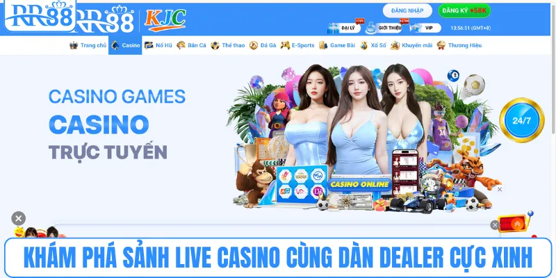 Khám phá sảnh live casino cùng dàn dealer cực xinh